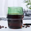 Wine Glasses 350ml Creative Multicolor Glass Double-Section Design Coffee Cup Heat-Resistant Breakfast Milk Mug Vodka Beer Steins