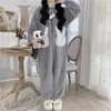 Home kleding vrouwen pyjama's schattige pijama winter warme slaapkleding kawaii vrouwelijke nachtkleding pyjama jumpsuit