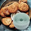 Formy do pieczenia 8pcs falisty wzór okrągły ciasteczka Nakryty jasnozielone DIY DUMPLLING TRUCTER Plastikowy dwustronny do użytku kuchnia
