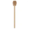 Skedar 1/2/4st högkvalitativ honung Star BAR Mixing Handle Jar Spoon Practical Wood Dipper Long Stick Supplies Kitchen Tools