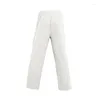 Men's Pants Summer Straight Tube Breathable Cotton Loose Casual Sports