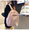 Sac à dos Stripe Migne Corchuroy Woman Schoolbag pour les adolescentes garçons Luxury Harajuku Femme Sac de mode étudiant Dame Book Pack