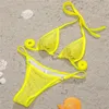 Melphieer Melphieer Kryształ bikini 2024 Zestaw bikinizny Trójkąt stroju kąpielowego Brazylian Ring Kąpiec Jewelry Biquini Maillot de Bain