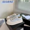 Canvas Shoes Women's Package Shipping Fee With Shoe Box Spring And Autumn Versatile Platform White Shoes Casual Height-increasing Low-cut Biscuit Shoes