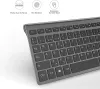 CPUS Wireless Keyboard, 2.4g delgado y compacto, con teclas numéricas, diseño de español, adecuado para i/, libro, computadora portátil (negro y gris)