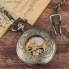 Orologi tascabili Nuovo arrivo Steampunk retro Hollow ment MECCANICO Pocket Fob Gift Chain Gift Tasca da Pocket Men Boy Clock L240402