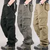 Pure Cotton Wear-resistant Multi Pocket Workwear Straight Length Work Labor Protection Pants, Loose and Fat Pants 10