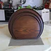 Plates Creative Real Wood Grade Environmentally Friendly Semicircle Wooden Tray Western Style Fruit Cookie Tea Dining Plate