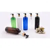Garrafas de armazenamento 15pcs 500 ml Plástico Plastic Bomba Bottle Bottle Dispenser Amber and Green para shampoo Body Wash Recipladores recarregáveis