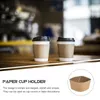 Disposable Cups Straws Paper Coffee Cup Sleeves Holder Outdoor Heat-insulation Cover