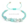 Boho Natural Gem Stone Bracelet нерегулярные кристаллические растяжки Chip Beads плетение браслетов браслеты Кварц -пляжный браслет для женщин