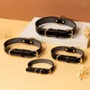 Dog Collars PU Leather Pet Collar Puppy Cat Necklace Black Brown For Small Middle Large Chihuahua Accessories