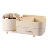 Scatole di stoccaggio 360 Organizzatore di scrivania rotanti con cassetto per cosmetici e rossetti - ombretto ideale per la cura della pelle.