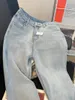 Jeans pour femmes couture de mode Furry dames 2024 hiver décontracté mince haute taille pantalon large pantalon élégant pour les femmes