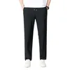 Pantalons pour hommes de la soie de glace de grande taille Summer Straight Casual plus gras séchage rapide mince sports courts