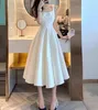 Casual jurken Tingfly Runway Design Classic Fashion Solid Color Vintage Elegant Midi Long Ball Gowns Party Night Lady Sundresses