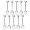 Cuillères 6 pcs en acier inoxydable amour cuillère mini café miel miel gâteau cuillère