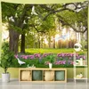 Wandteppiche Bambuswald und fliegende Taube chinesische Wandteppich Wandhänge Hippie -TV -Hintergrund Home Decor
