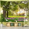 Arazzi Foresta di bambù e Pigeon Murale Murale cinese Murale Murale TV sospeso TV Home Decor Home