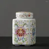 Garrafas de armazenamento Cacadres de cerâmica jarra de chá frascos vintage especiarias recipientes de cerâmica com tampas de alimentos secos