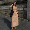 Vestidos casuais 2024 Moda sexy Girl Slim Fit Slimming A-line Solid Color Sling Dress Dress Dress Street Style Style Comning