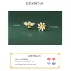 Orecchini per borchie Ponykiss Real 925 Sterling Silver Zircone Bee Flower for Women Fashion Fine Jewelry Accessori asimmetrici