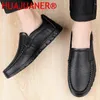 Casual Shoes Men's Loafers Slip On Boat Leather Men Lightweight Walking Driving Footwear Formal Office Male Outdoor Flats