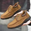 Casual Shoes Genuine Leather Formal Lofers For Men Slip On Moccasins Vintage Style Man Driving Outdoor Hiking