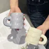 Mugs Pearl Streamer Advanced Sense Mark Cup Designer Simple Office Water Water Coffee Hand