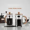 Bicchini di vino Manuale portatile Pressa francese Coffee Pot Glaker Procolatore Strumento per percolatori per tazza da filtro da tè Contenitori trasparenti bevande trasparenti