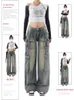 Kadın Kotu Kadın Yüksek Bel Denim Sokak Giyim Kore Moda Vintage Giysileri Kadın Giyim Kargo Pantolonları Kadın Y2K