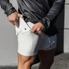 Mäns shorts sommar dubbelskikt stor storlek antislip fitness träning träning snabb torr jogging byxor byxor