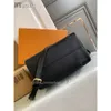 Sac de créateur de qualité rétro de 7A Retro 25 Sac à bandoulière 2way 58947 59273 58951 Cuir noir