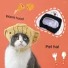 Dog Apparel Pretty Cat Hat Easy-wearing Adorable Adjustable Cartoon Sushi Shape Pet Costume Headwear Dress-up