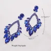 Earrings CuiEr 13.5cm Big Diamond Gem Pendant Earrings for Women Glass Crystal Jewelry for Wedding Fashion Huge size stage show TV