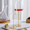 Weingläser Kunstwerke konvex boorne rotes Glas Burgund Bordeaux Goblet Kristall Champagner Kunst großer Bauchverkostungsschale Haus täglich Gebrauch