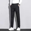 Lente/zomer nieuwe heren geruite casual broek business long 156