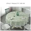 Pable de mesa Impreso en redondo Implejo impermeable PVC PVC Petróleo Resistente al comedor COMBADO Lace para decoraciones de bodas