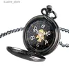 Montres de poche cadeau de Noël cadeau de poche noire séries télévisées chaudes surnaturel fob pentagram mécanical hand couronne steampunk l240402