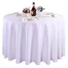 Table Cloth High Quality 10 Pieces 120 Inch White Polyester Round Tablecloth Linen Banquet Wedding Decoration DHL Free