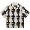 Graffiti Hawaiian Shirts à manches courtes Men Femme Femme Black Blue Red Top Shirt Streetwear Summer