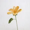 Fleurs décoratives Couleur mélangée 5pcs Lily rose jaune artificiel fleur de fleur artificielle Bouquet de mariage arrangement de bricolage