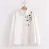 Blouses pour femmes chemises de broderie pour femmes en coton