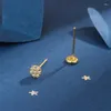 Gestüt Ohrringe runden Mini für Frauen ästhetischer Luxus Zirkon Geometrischer Valentinstag Schmuck 2024 Mode Pin Ohrring Großhandel