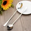 Coffee Scoops 6pcs / Set Long Manipyled Steelless en acier inoxydable Spoon Ice Cream Dessert Thé pour les accessoires de cuisine de pique-nique graine