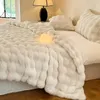 Faux Pel Plüsch Wurfdecke warme Winter doppelseitige Decken für Bett Luxusplaid-Form-Couch Couch für Sofa Kissen Hülle 240328