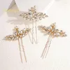 Clips de cabello que brillan U Rhinestone Forma Fashion Accesorio de novia Boda 2 PCS