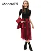 ワークドレスMonaaiyi High Street Runway Fashion Designer女性のシングルボタンBlazer Diamond Set Gauze Skirt Slim Short 3PCS 2024