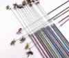 1,45 USD/PC Pet Cat Kitten Toys Teaser Wands Fishing Bilhe Rejski latające owady Granie zabawek Pióro 20pcs/partia 240401