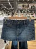 Spódnice Y2K Girls Casual Women Blue Denim Mini 2024 Summer Vintage High tali